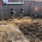 volunteers in garden