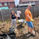 volunteers in garden