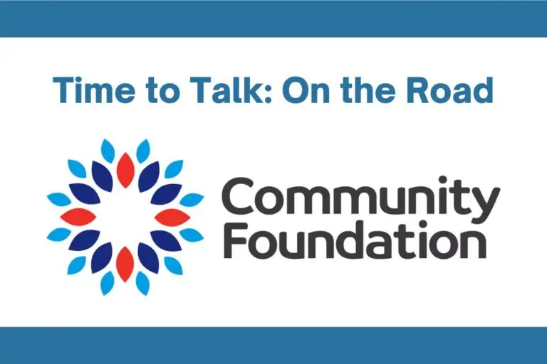 Time to Talk: On the Road. Community Foundation logo